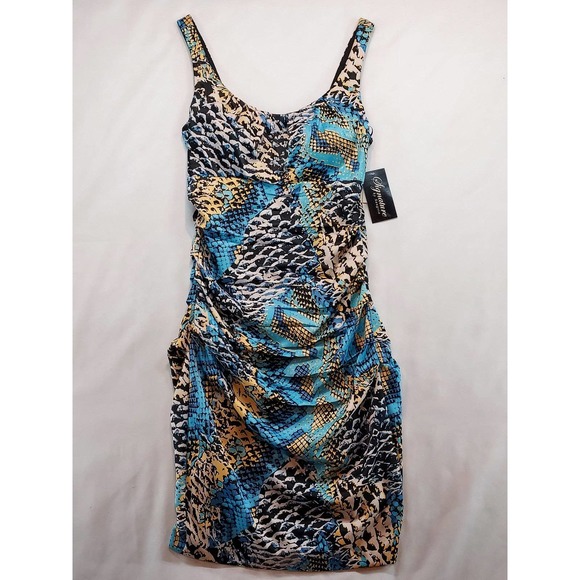 Sangria Dresses & Skirts - Signature by Sangria Black + Turquoise Modern Social Dress Size 10 NWT